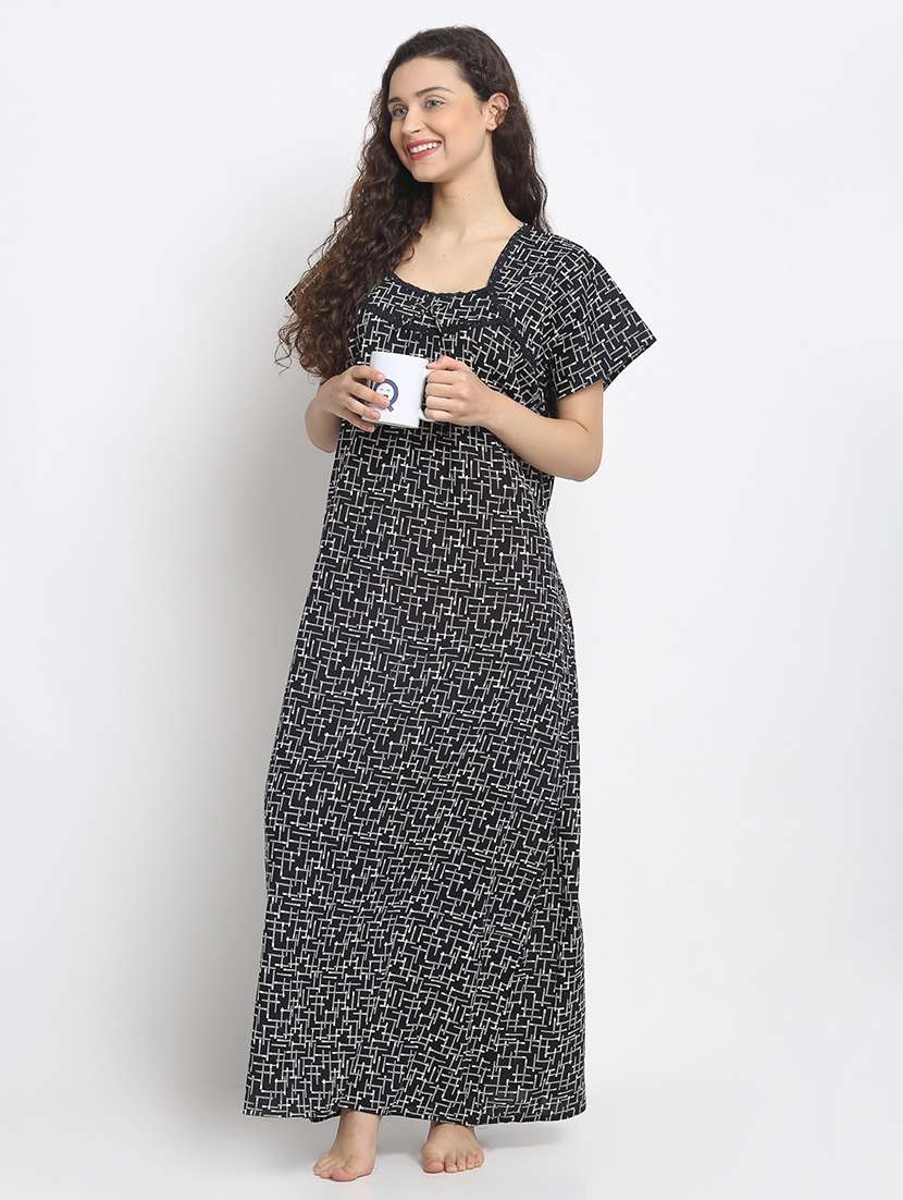short sleeved printed nighty - 18377722 -  Standard Image - 2