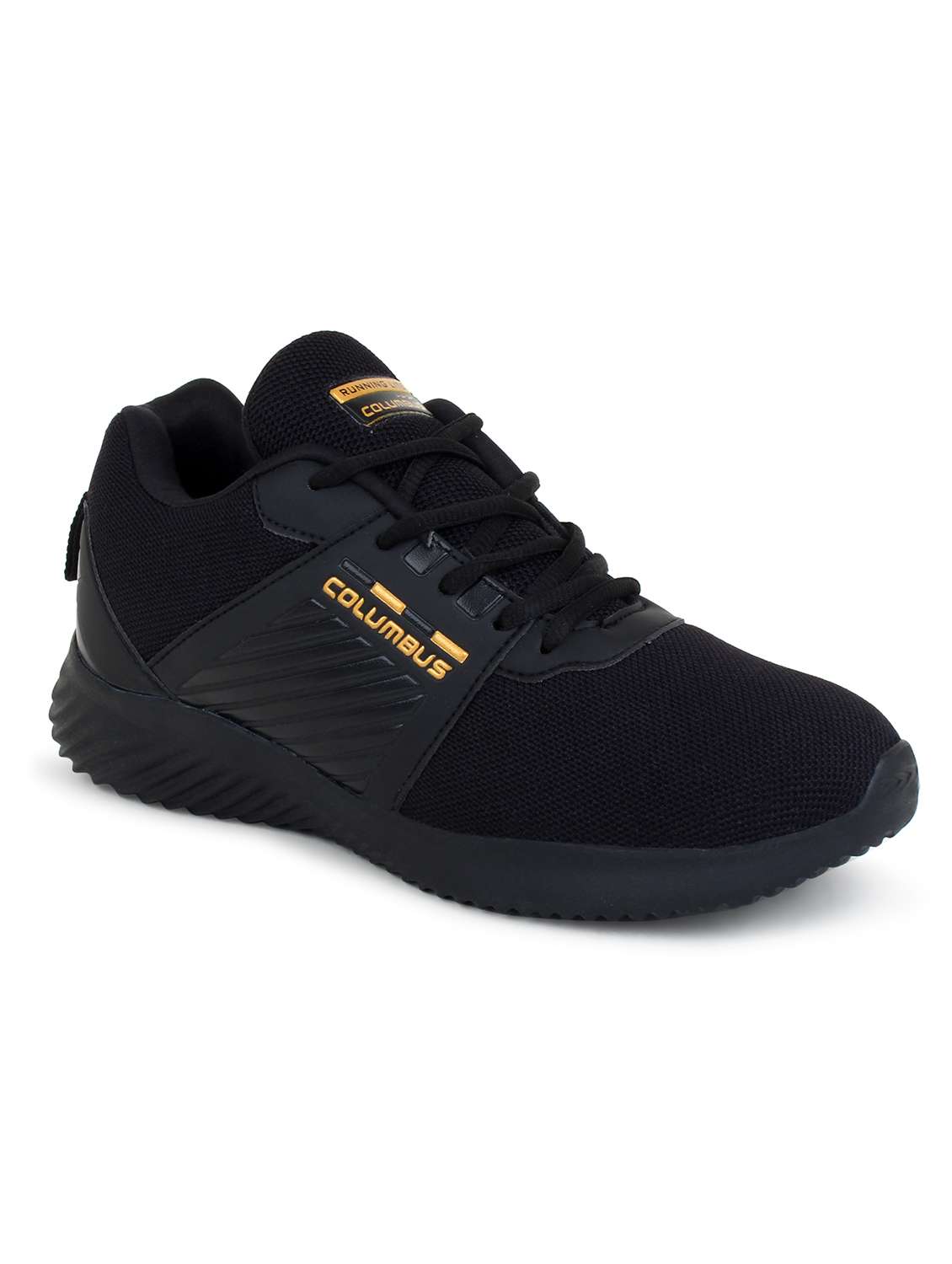 black mesh sport shoes