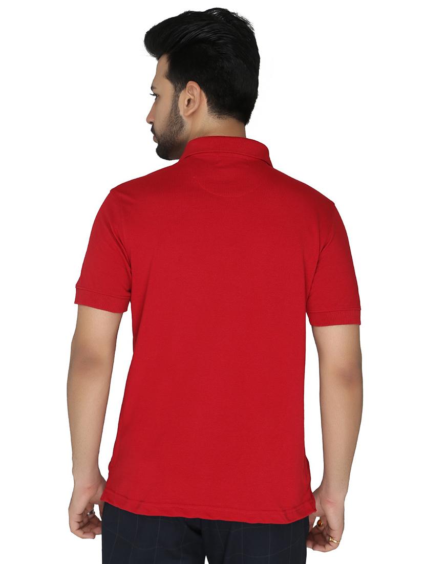 red solid polo t-shirt - 18378392 - Standard Image - 2