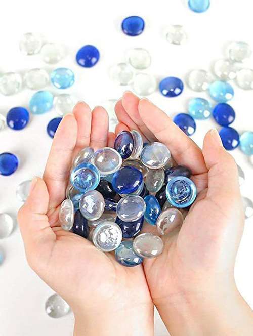 decorative super shiny glossy glass pebbles - 18378399 - Standard Image - 0