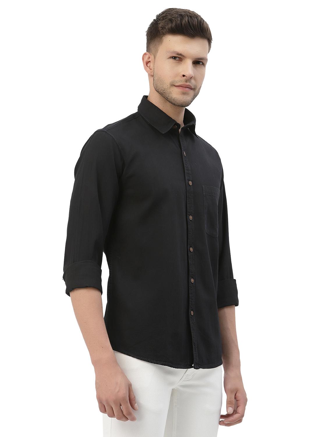mens solid casual shirt - 18378535 - Standard Image - 2