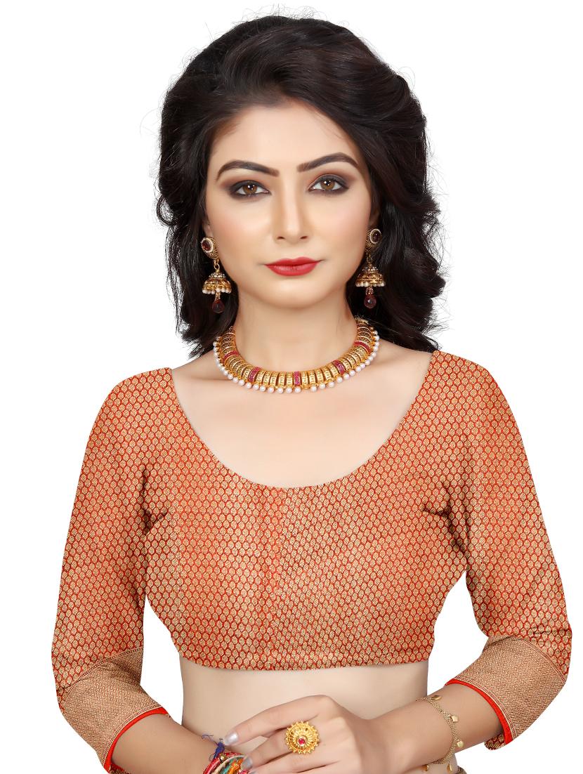jacquard work banarasi saree with blouse - 18378623 - Standard Image - 2