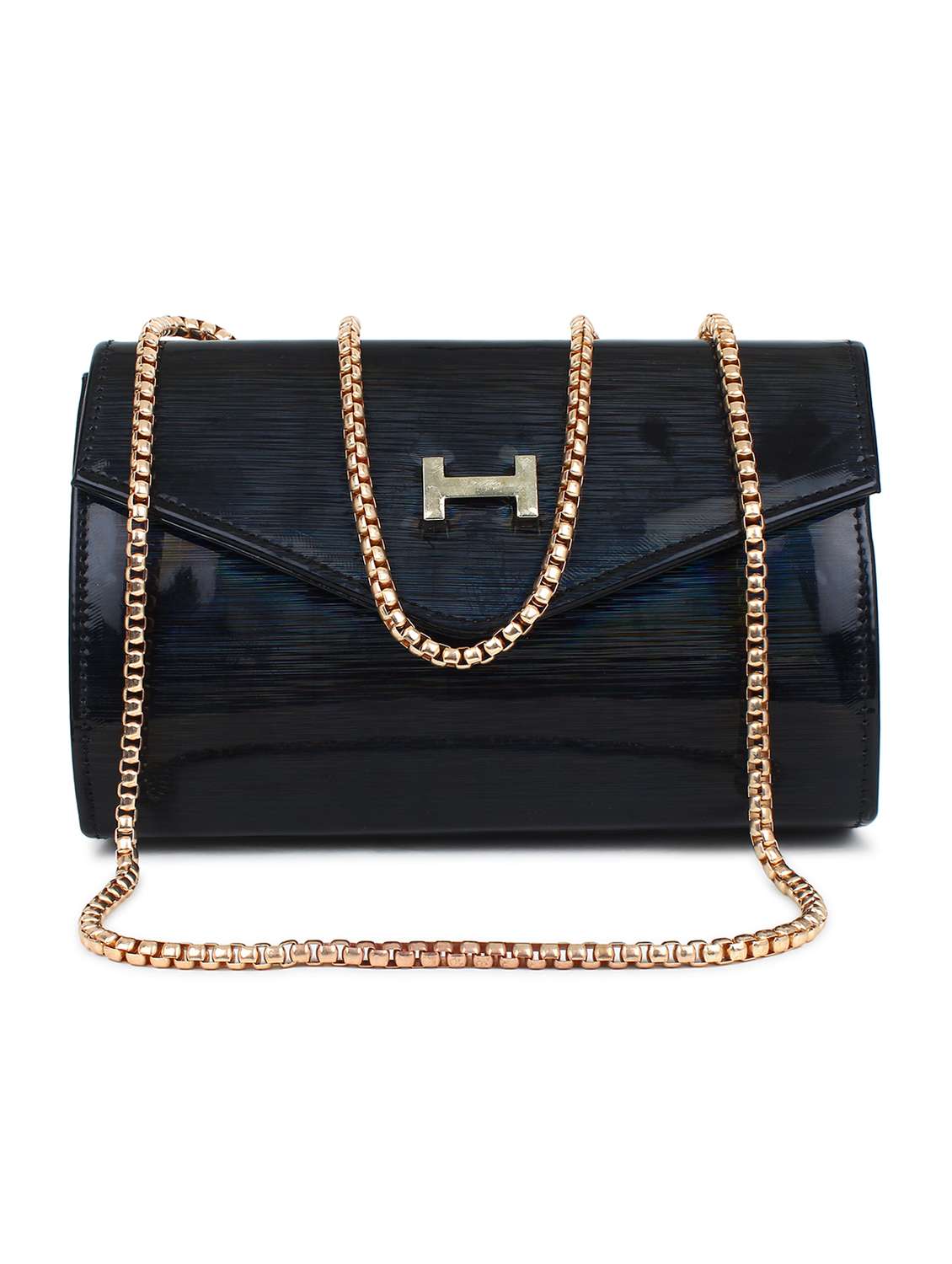 black textured regular sling bag