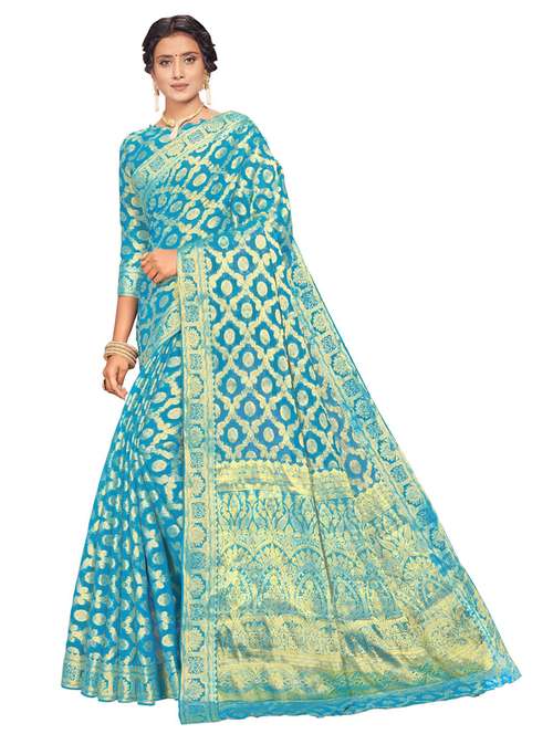 women's banarasi saree with blouse - 18379187 -  Standard Image - 0