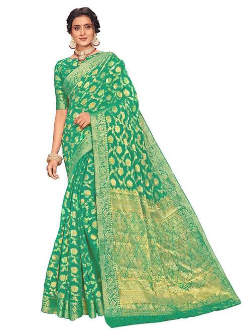 women's banarasi saree with blouse - 18379192 -  Standard Image - 0