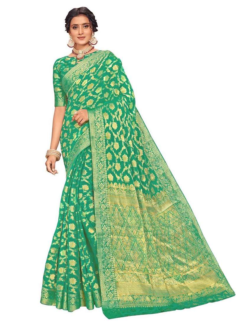 women's banarasi saree with blouse - 18379192 -  Zoom Image - 0
