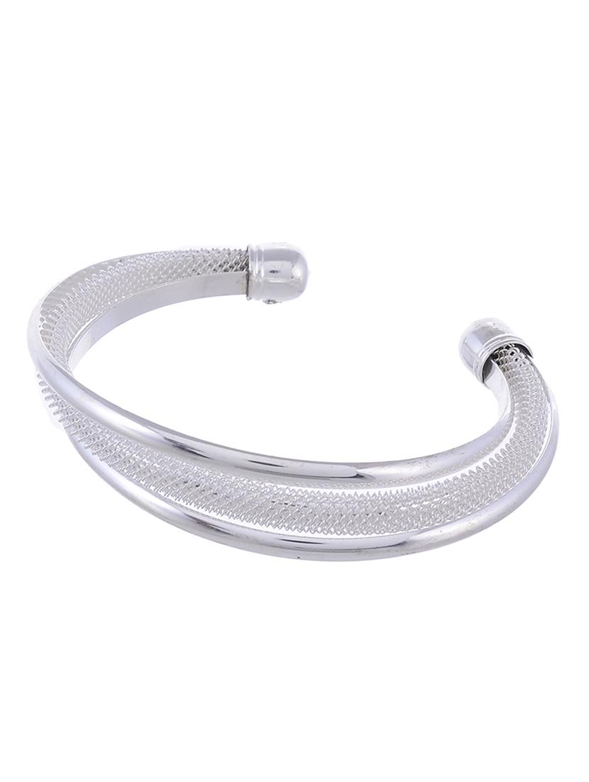 contemporary silver plated adjustable bracelet - 18379702 -  Zoom Image - 0