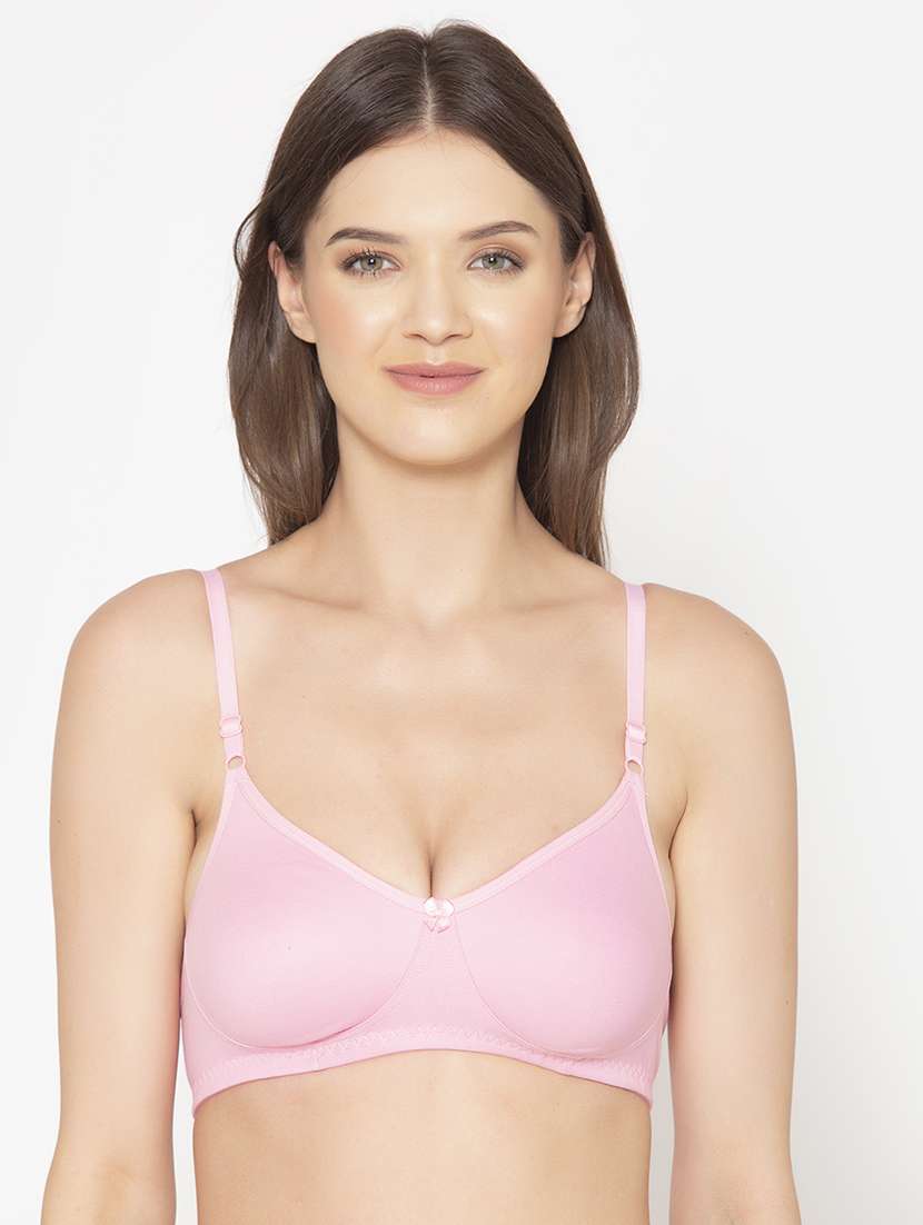 pink solid  t-shirt bra
