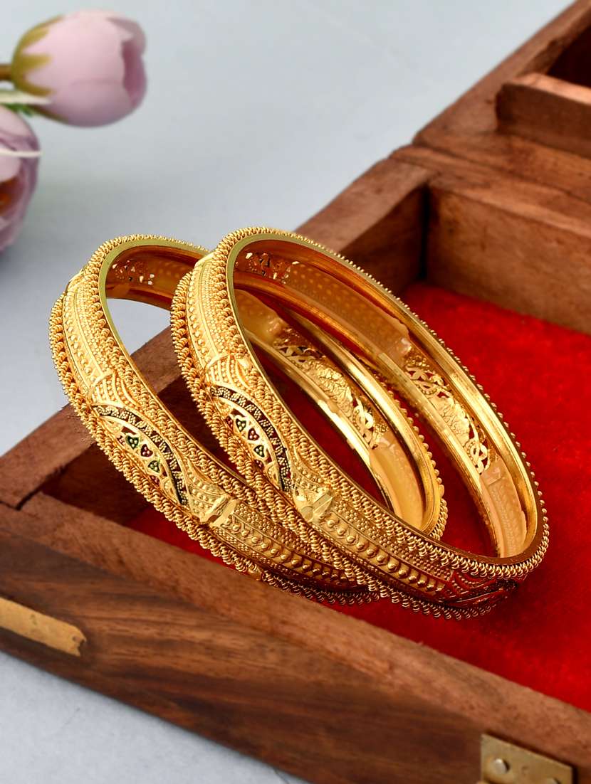  gold plated brass bangles