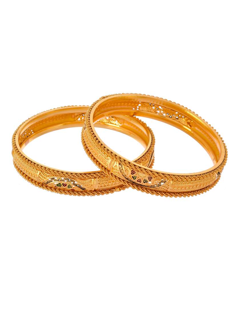  gold plated brass bangles - 18380608 -  Standard Image - 2