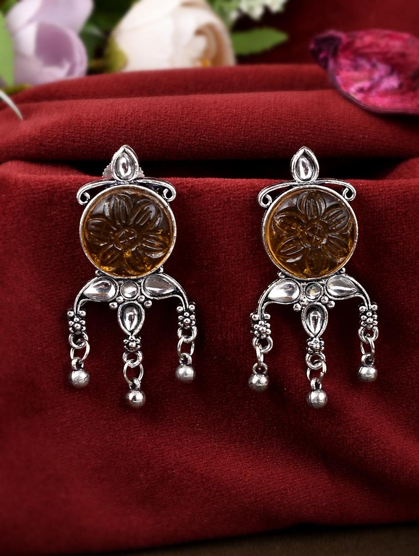 silver brass studs earring - 18381349 - Zoom Image - 0