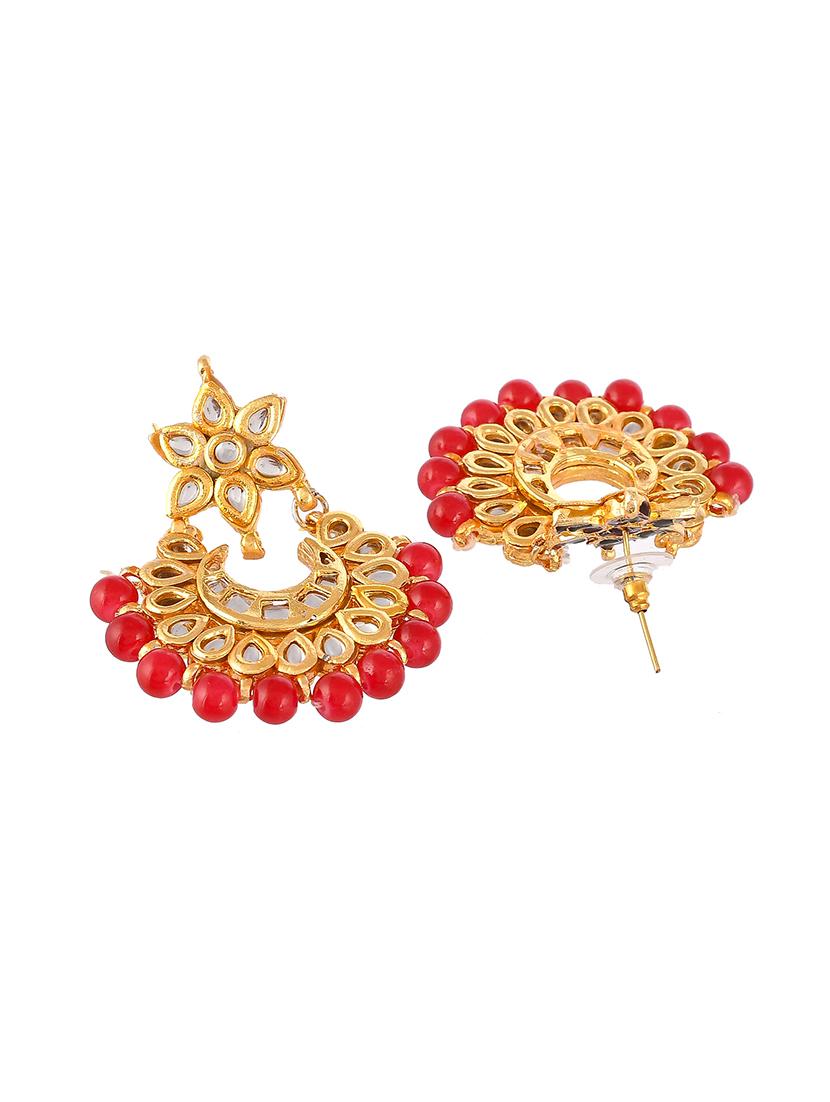 red brass studs earring - 18381355 - Standard Image - 2