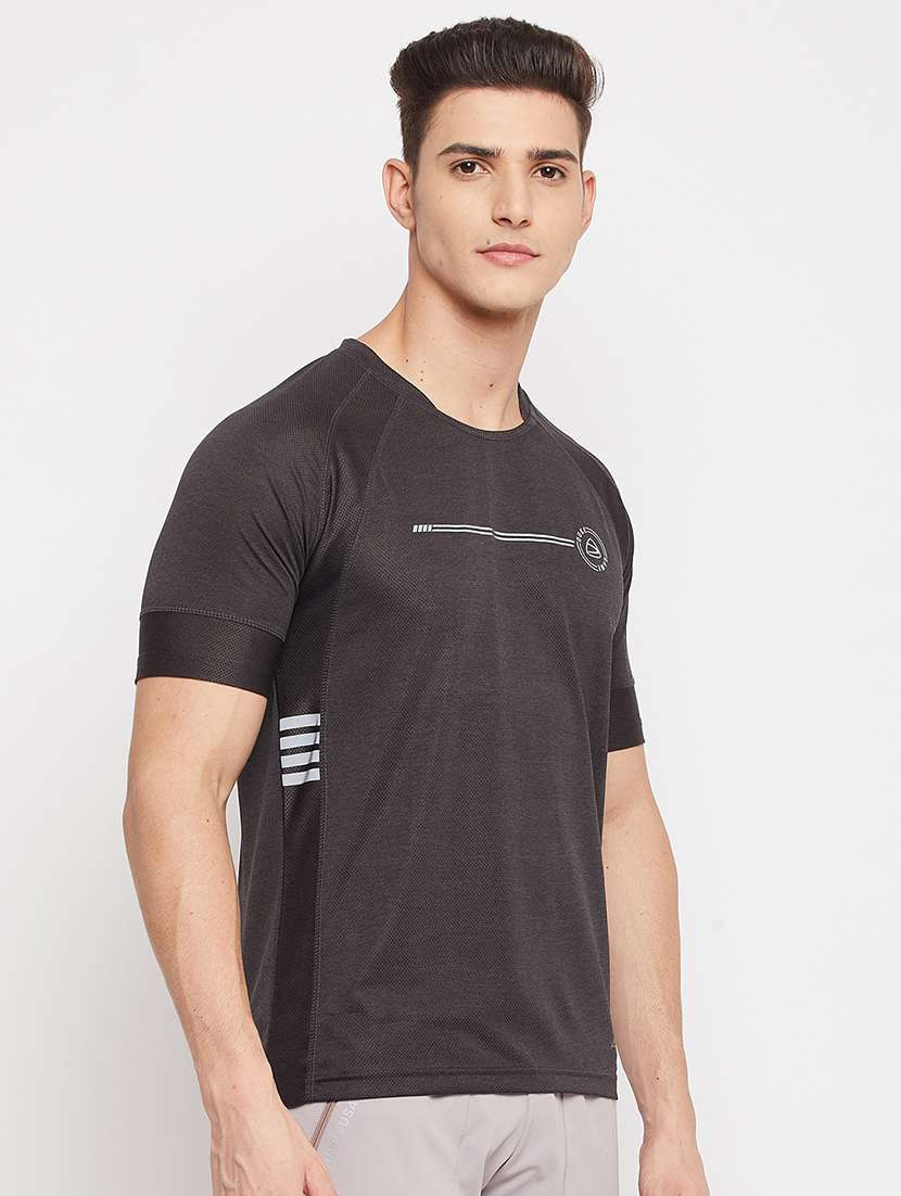 grey chest-printed t-shirt - 18381401 -  Standard Image - 2