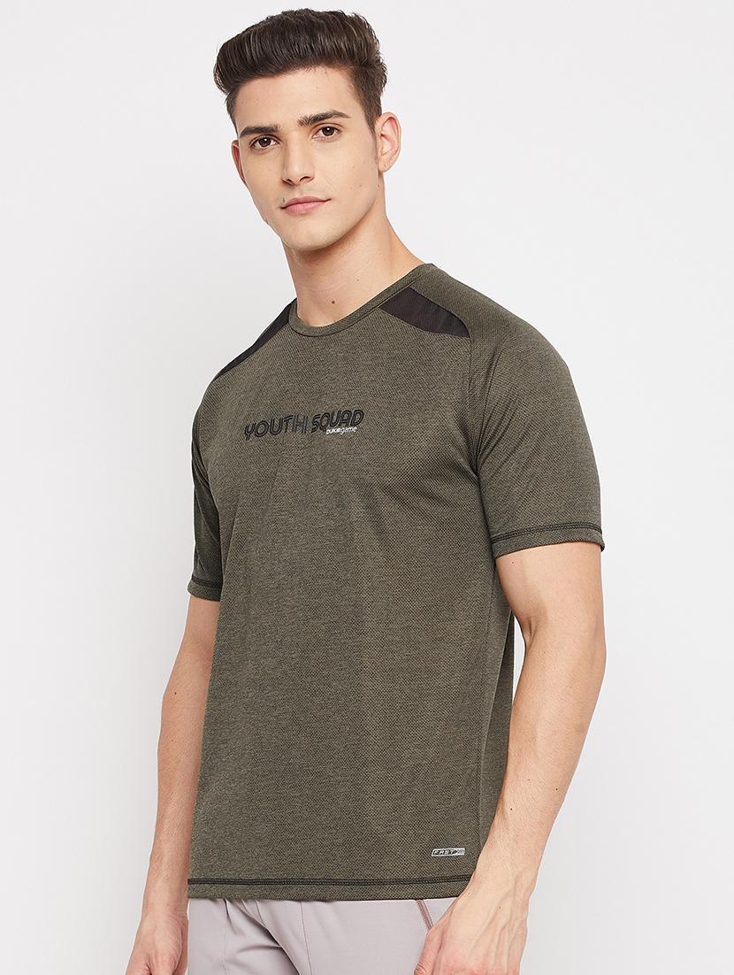 green chest-printed t-shirt - 18381404 - Standard Image - 2