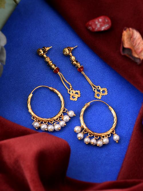 gold brass balli earring - 18381718 - Standard Image - 0