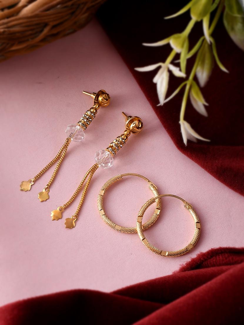 gold brass hoop earring - 18381720 - Zoom Image - 0