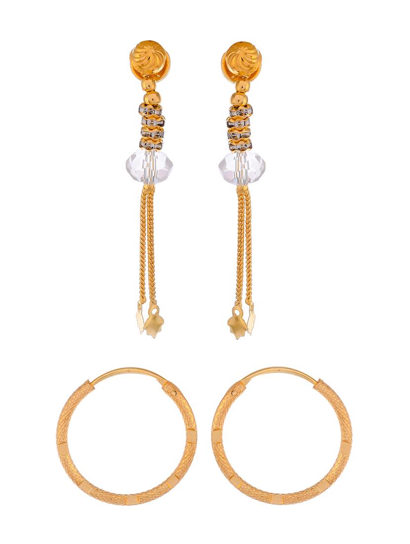 gold brass hoop earring - 18381720 - Standard Image - 2