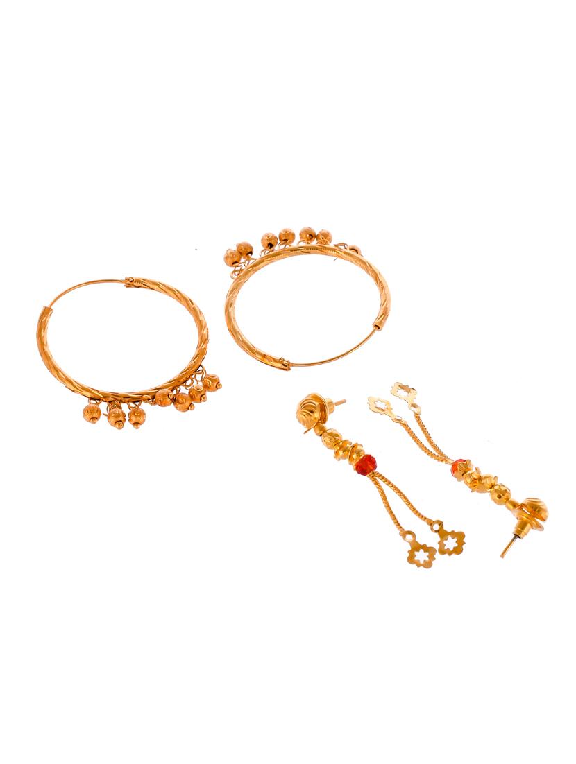 gold brass balli earring - 18381721 - Standard Image - 2