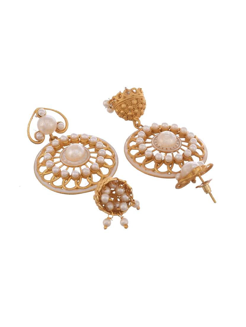 gold brass drop earring - 18381780 - Standard Image - 2