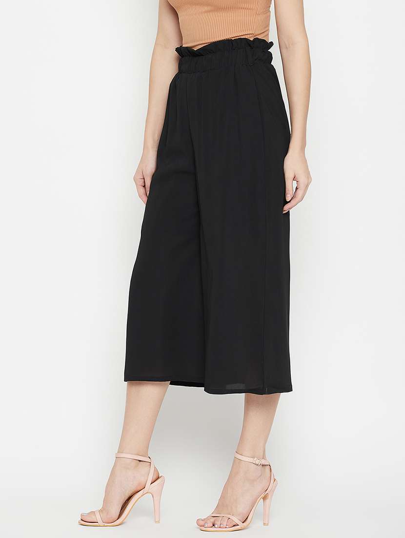 mid rise solid flared palazzo - 18381799 -  Standard Image - 2