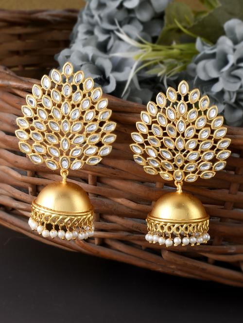 gold brass drop earring - 18381816 -  Standard Image - 0