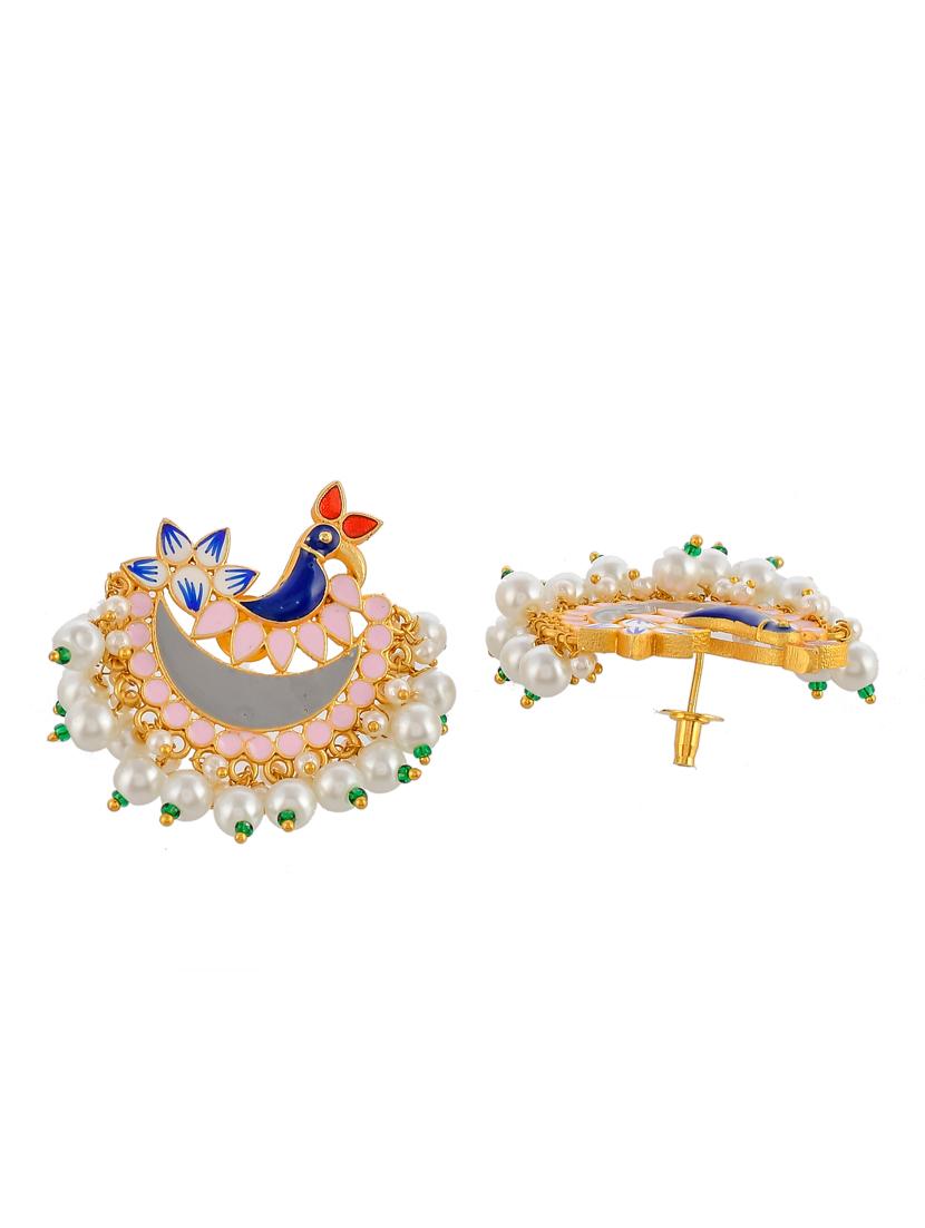 multi colored brass studs earring - 18381836 - Standard Image - 2
