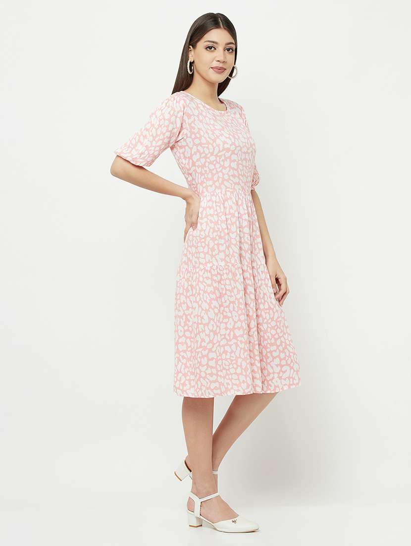 women's fit & flare printed dress - 18381885 -  Standard Image - 2