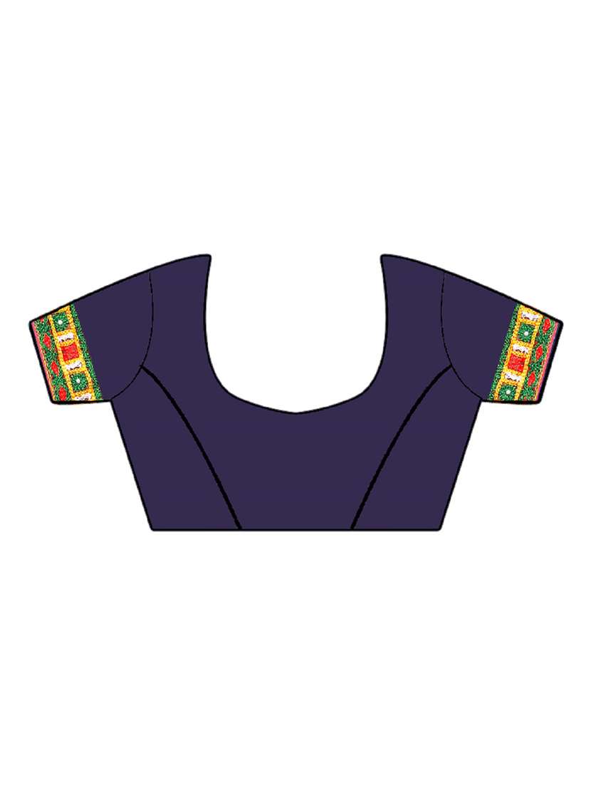 women's solid with work green colored saree with blouse - 18382033 -  Standard Image - 2