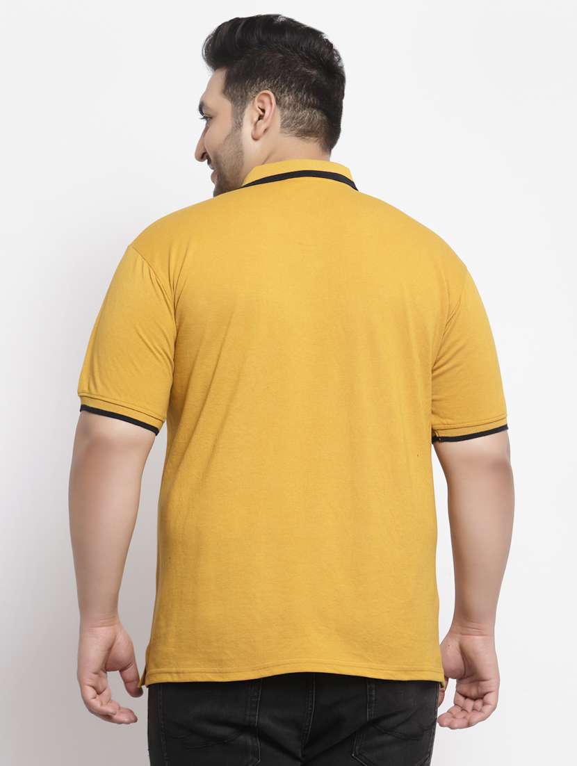 yellow solid polo plus-size t-shirt - 18382526 -  Standard Image - 2