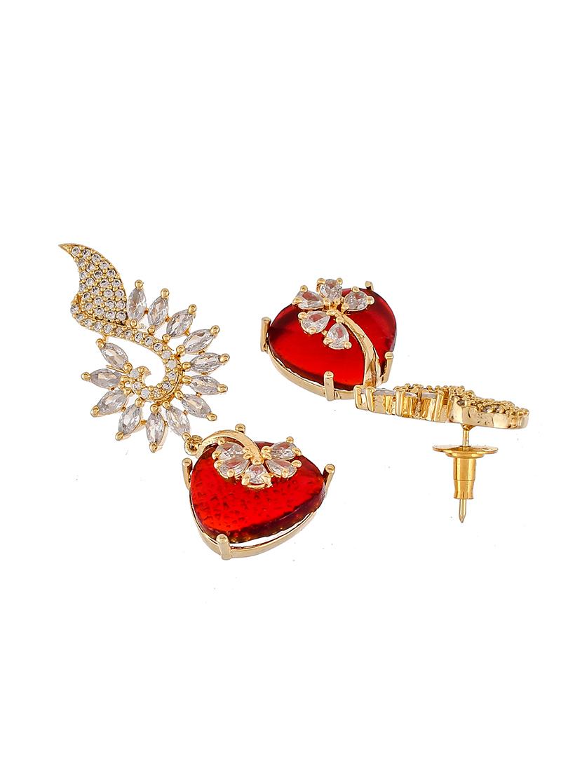 gold brass drop earring - 18382588 - Standard Image - 2
