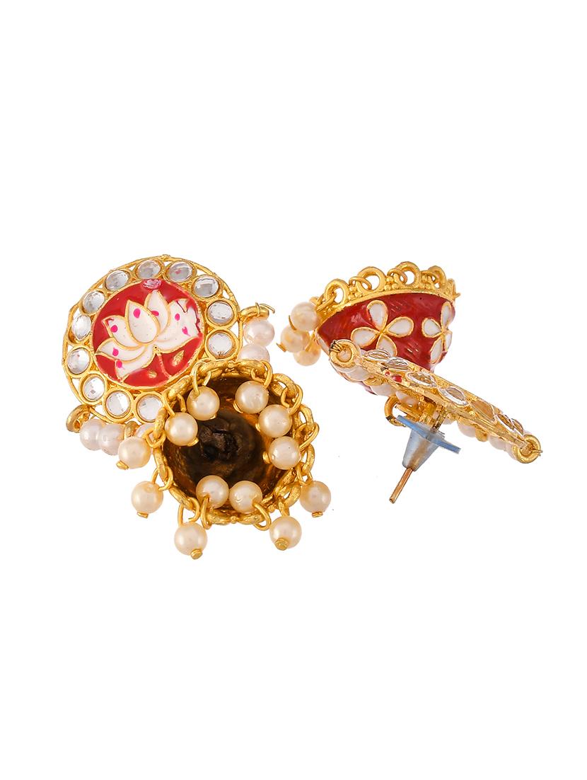 gold brass drop earring - 18382589 - Standard Image - 2