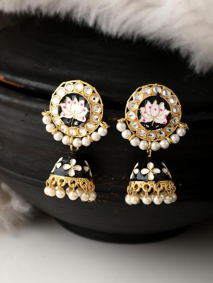 black brass drop earring - 18382590 -  Zoom Image - 0