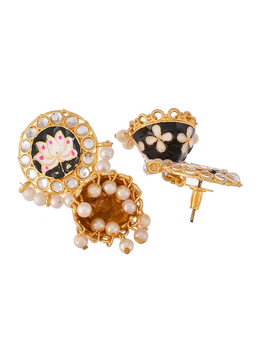black brass drop earring - 18382590 - Standard Image - 2