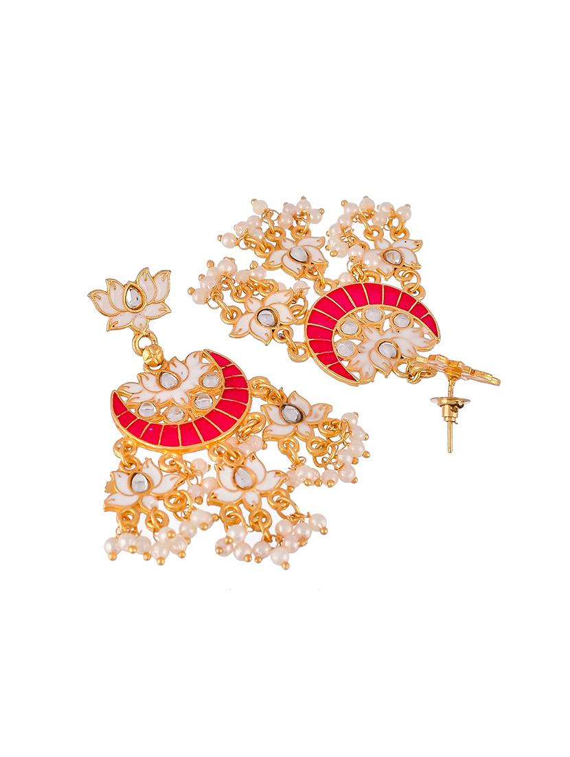 white brass chandballi earring - 18382711 - Standard Image - 2