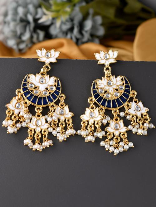 gold brass chandballi earring - 18382715 -  Standard Image - 0