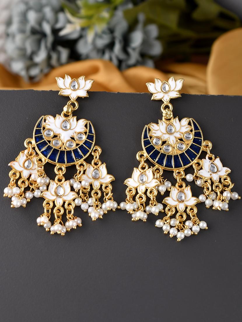 gold brass chandballi earring - 18382715 -  Zoom Image - 0