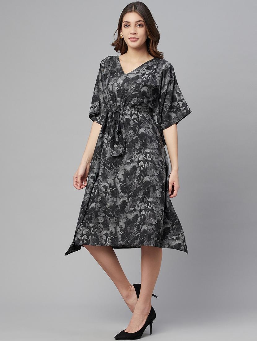 women's fit & flare abstract dress - 18382722 - Standard Image - 2