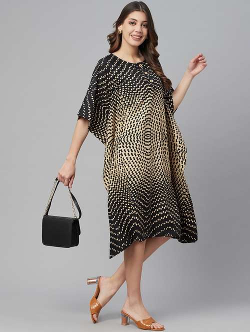 women printed round neck dress - 18382725 -  Standard Image - 0