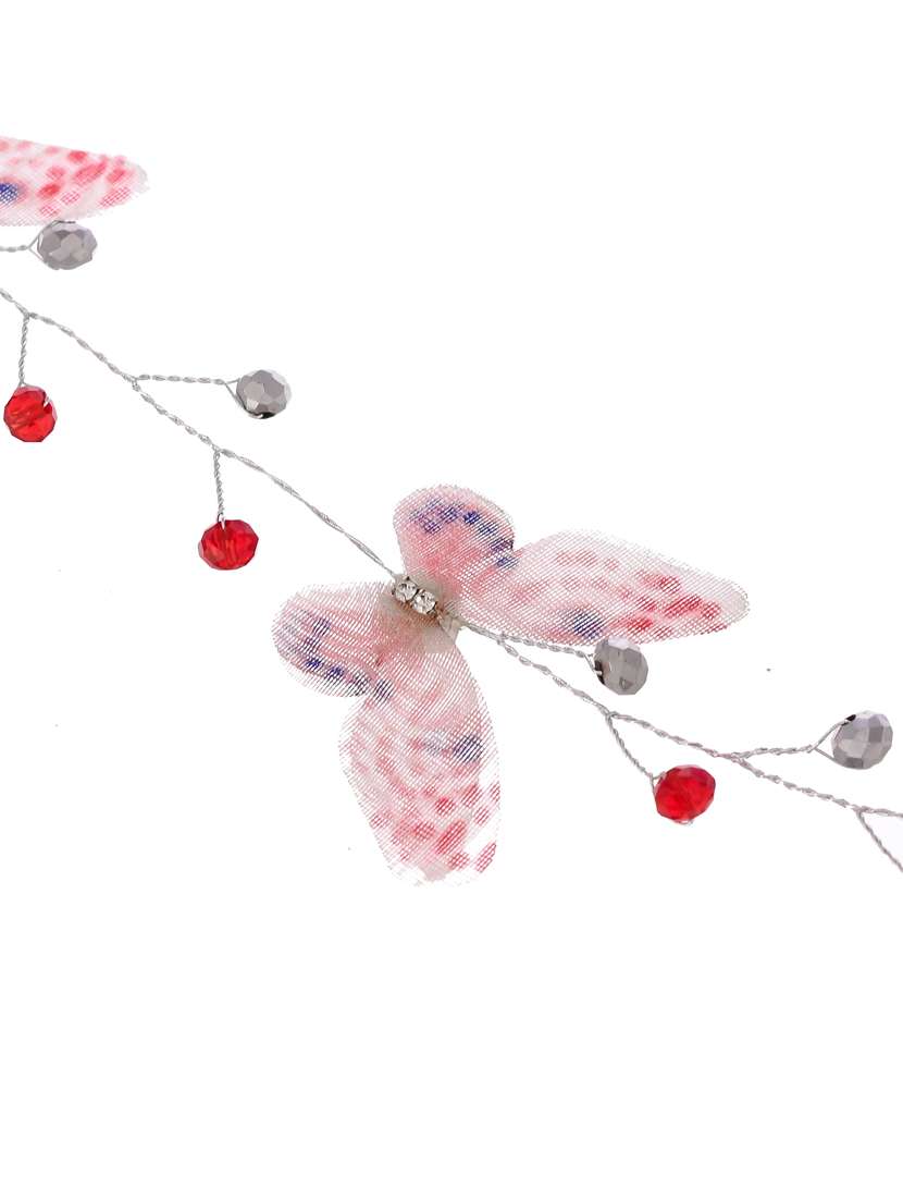 white & pink embellished butterfly hair tiara - 18382885 -  Standard Image - 2