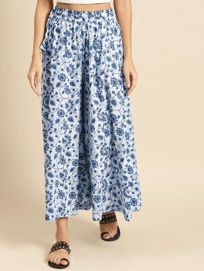 batik print flared palazzo - 18383064 -  Zoom Image - 0