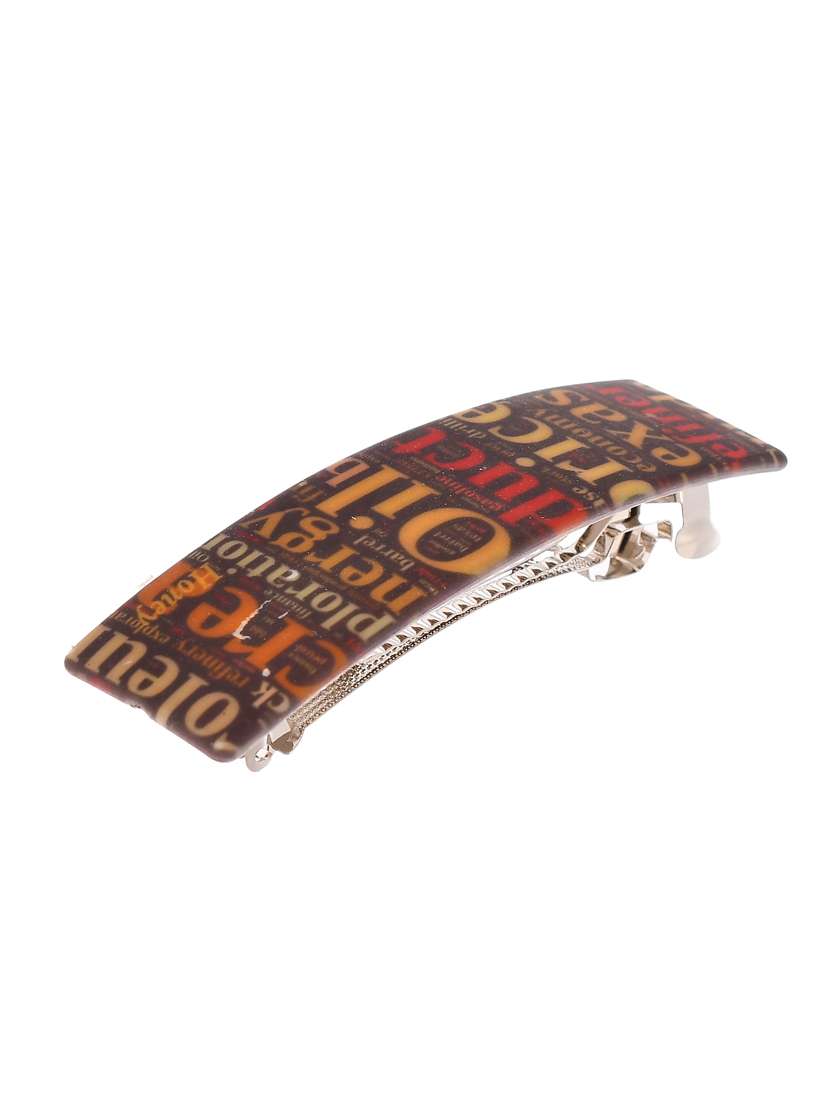 set of 3 multi colored printed geometrical french barette - 18383123 -  Standard Image - 2