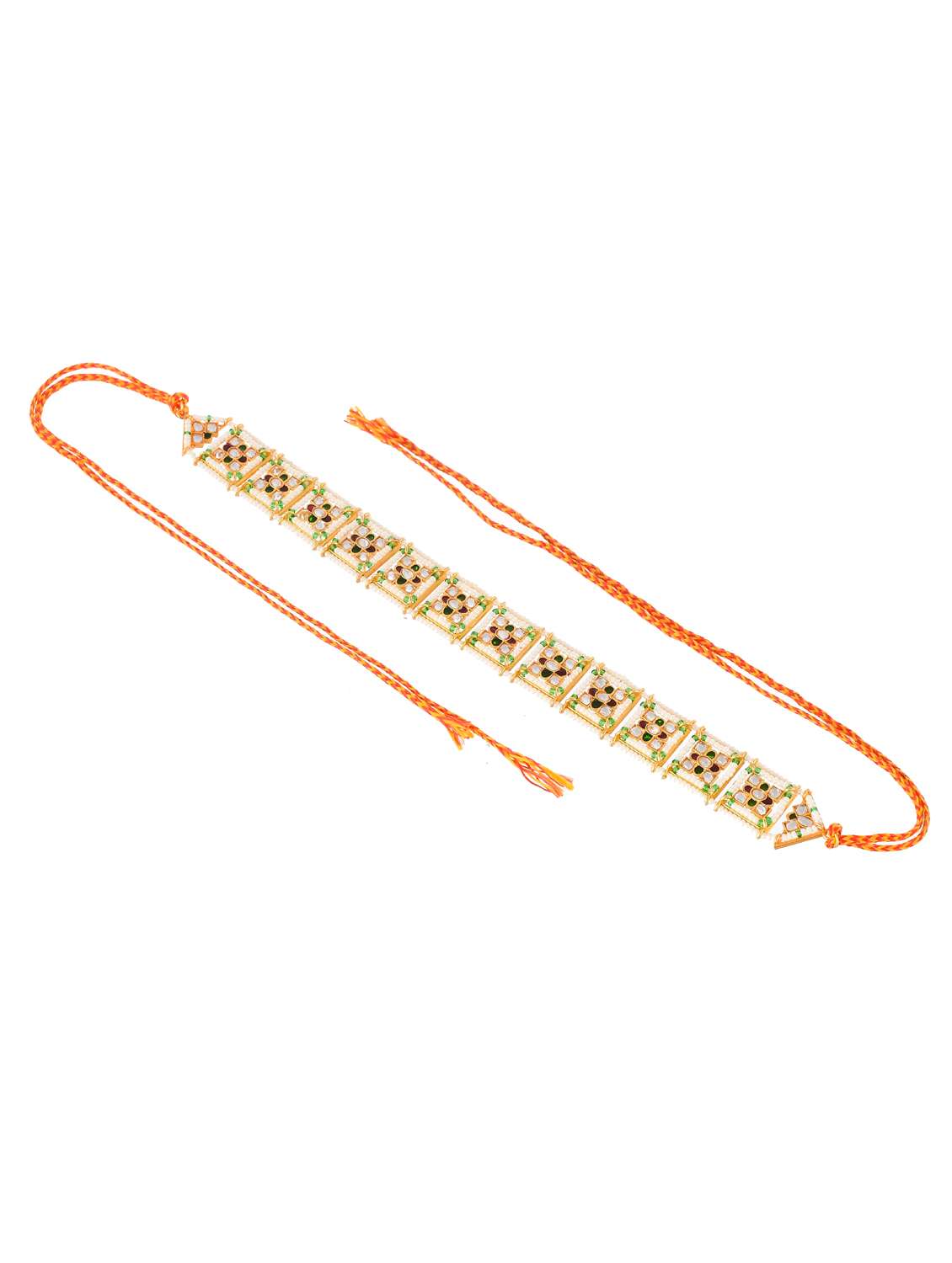 gold plated artificial stone studded headchain - 18384106 -  Standard Image - 2