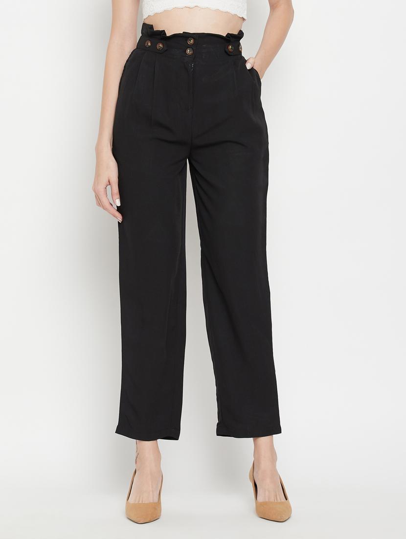 high rise solid pleated trouser - 18384474 -  Zoom Image - 0
