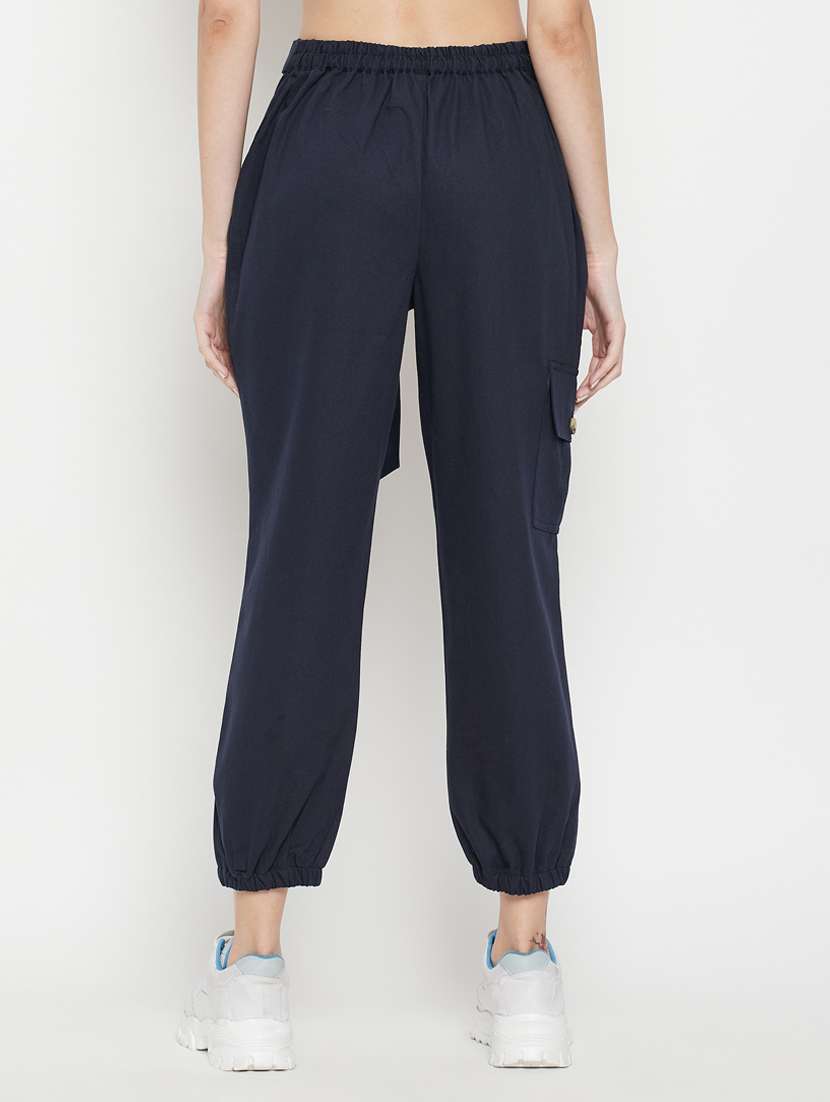 tie front solid cargos trouser - 18384486 -  Standard Image - 2