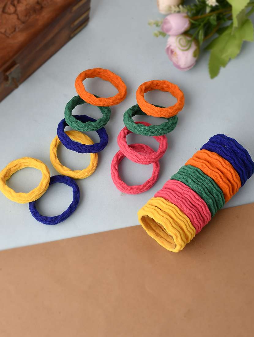 set of 20 multi colored ponytail holders