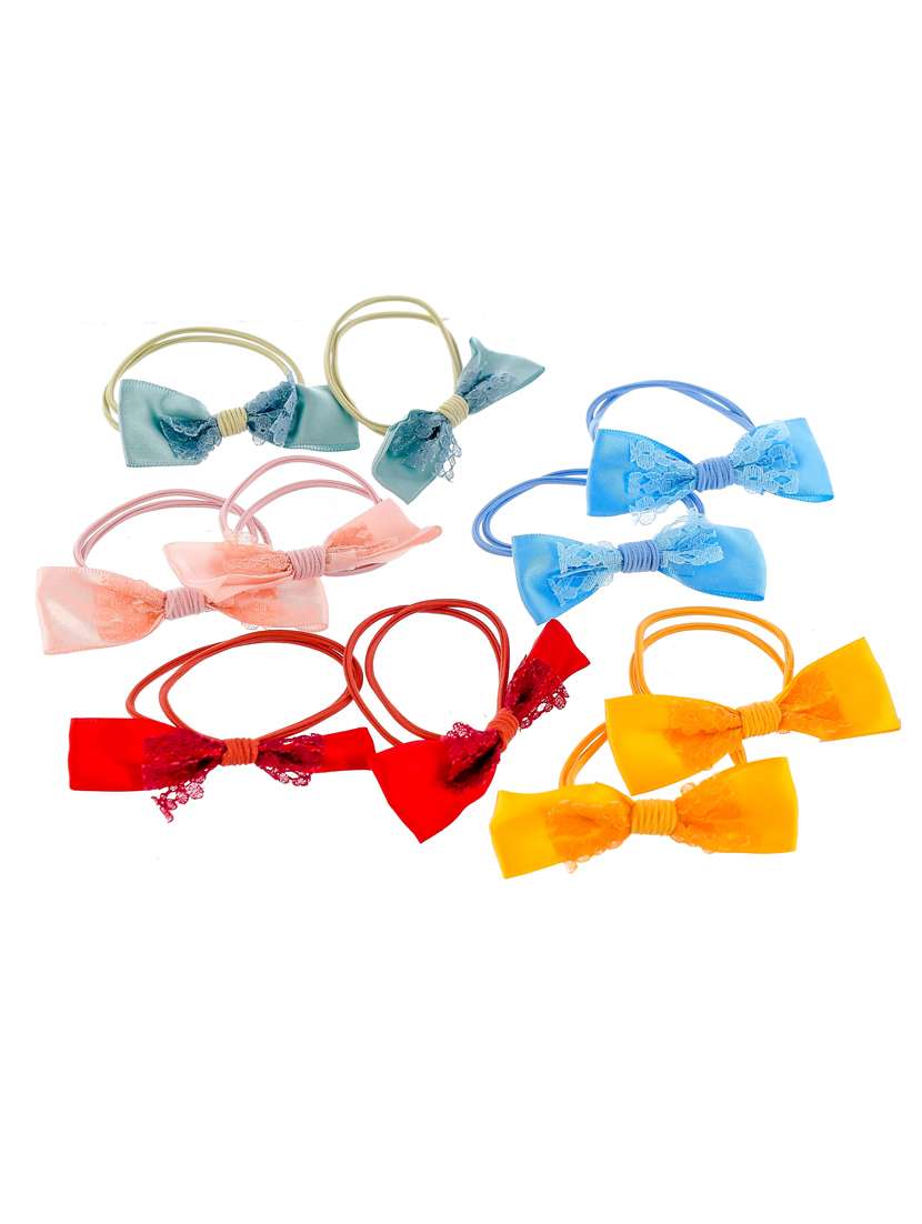 Set Of 10 Bow Ponytail Holder