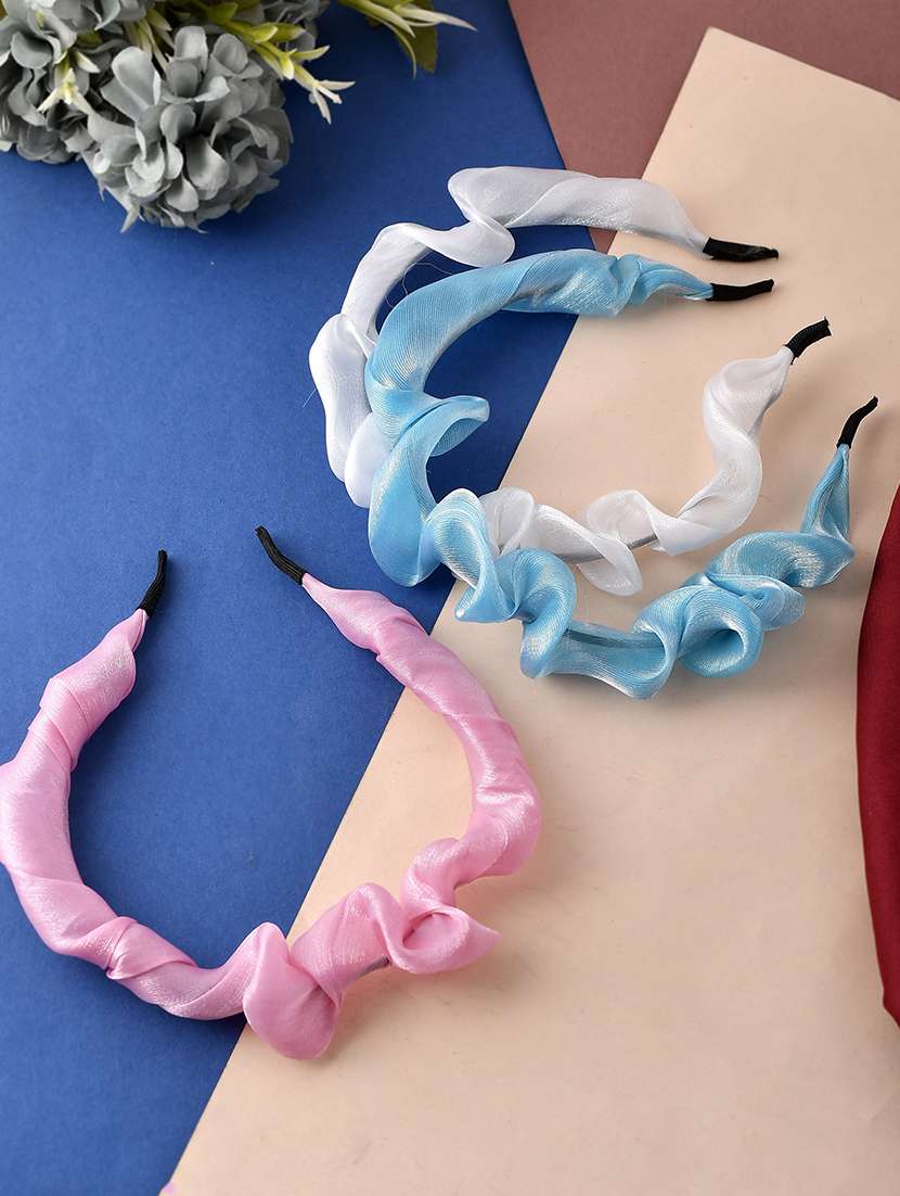 Set Of 3 Multi Color Fabric Hairband