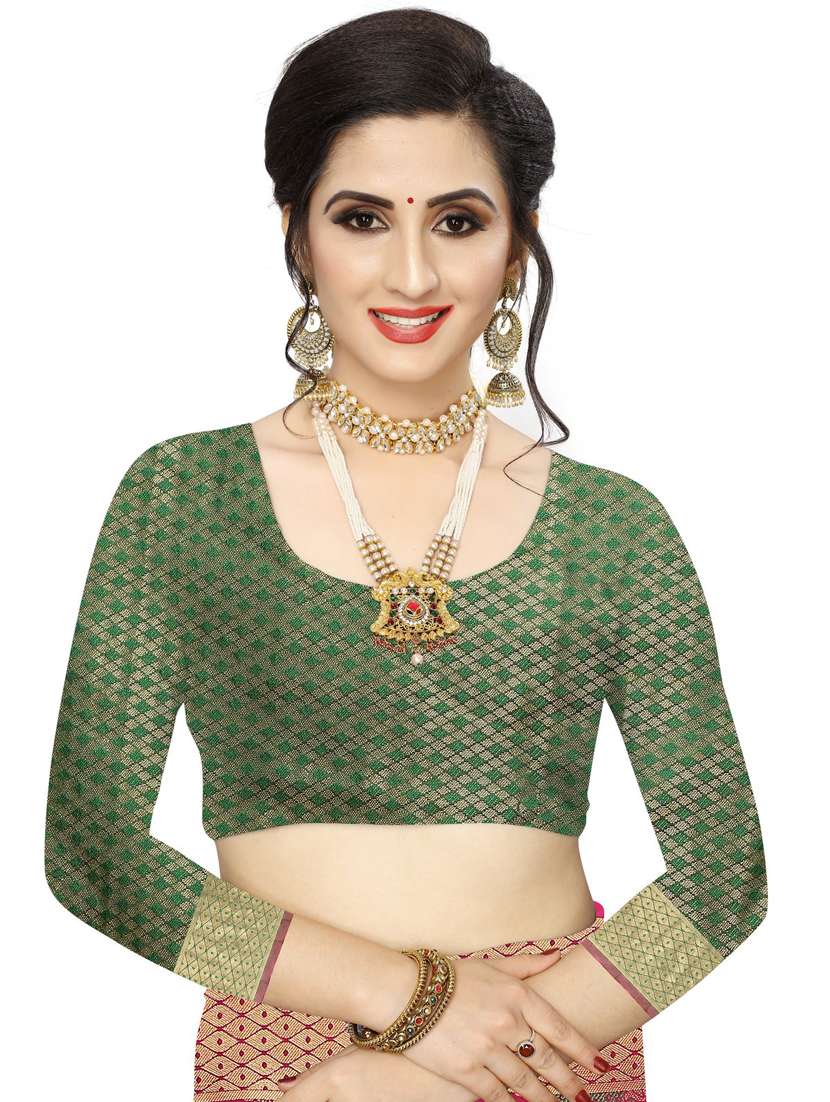 Maroon Leheriya Banarasi Saree With Blouse - 18385504 -  Standard Image - 2