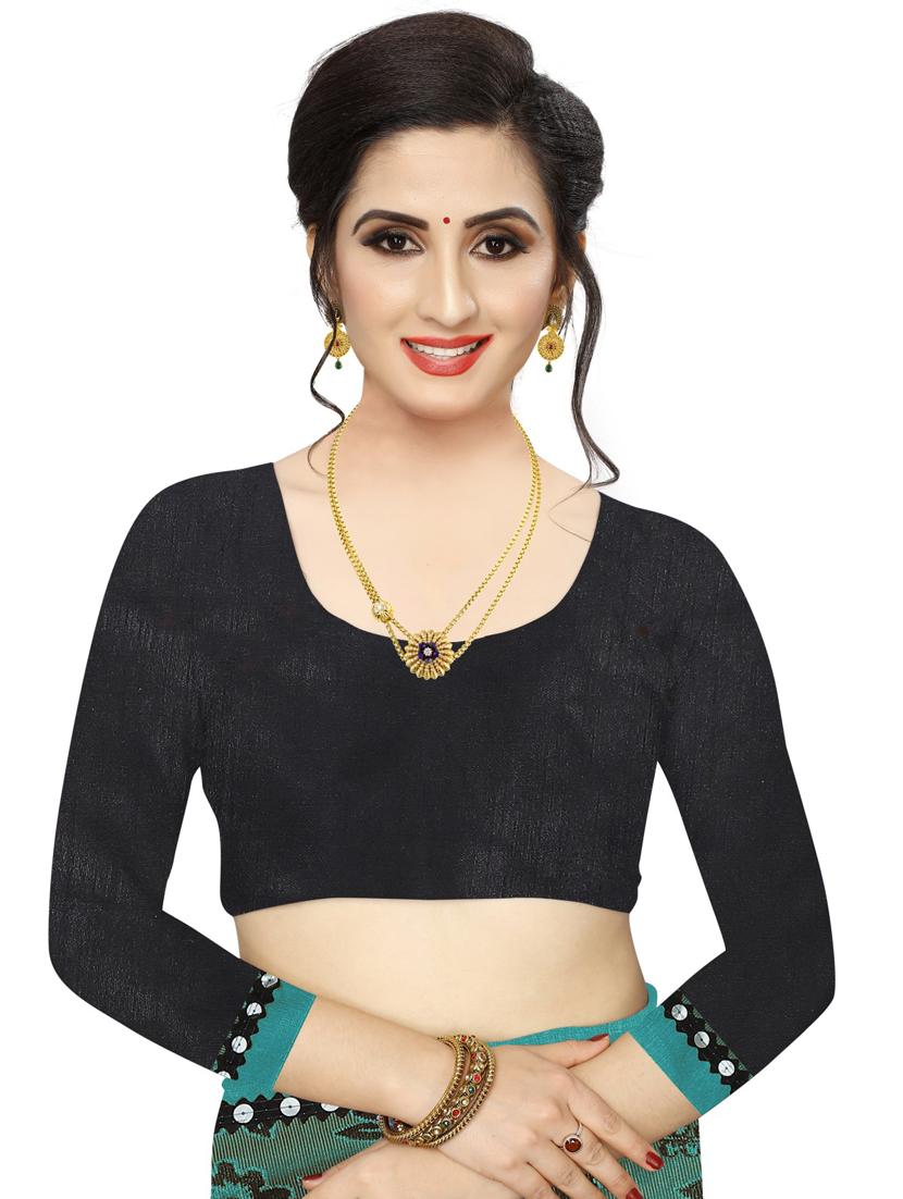 sky blue printed tant saree with blouse - 18385542 - Standard Image - 2