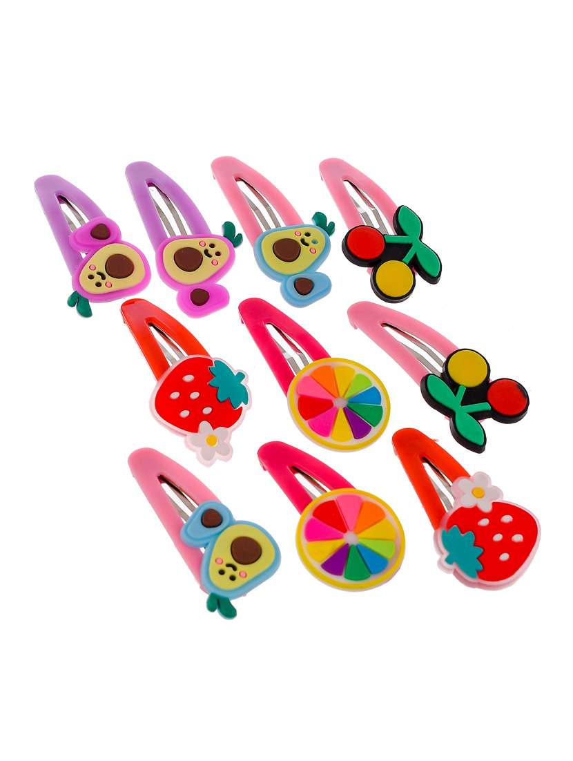 Set Of 10 Multi Color Tic Tac Hair Clip